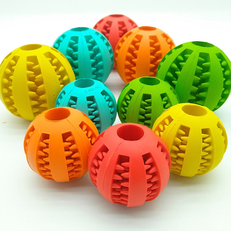 Dog Toys Elasticity Ball Natural Rubber Leaking Ball